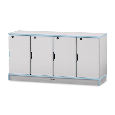 Jonti-Craft Rainbow Accents Stacking Lockable Lockers, Single Stack, Coastal Blue 4688JC131